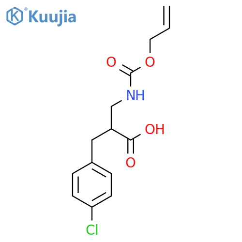 2-(4-chlorophenyl)methyl-3-{(prop-2-en-1-yloxy)carbonylamino}propanoic acid structure