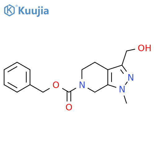 benzyl 3-(hydroxymethyl)-1-methyl-1H,4H,5H,6H,7H-pyrazolo3,4-cpyridine-6-carboxylate structure