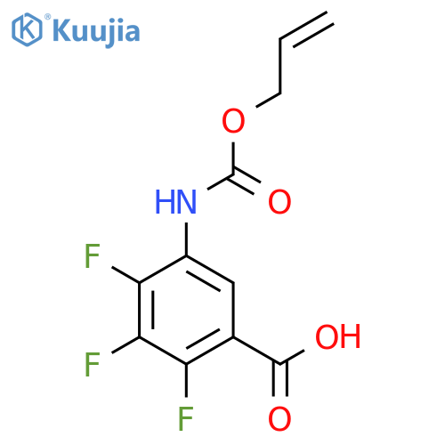 2,3,4-Trifluoro-5-{[(prop-2-en-1-yloxy)carbonyl]amino}benzoic acid structure