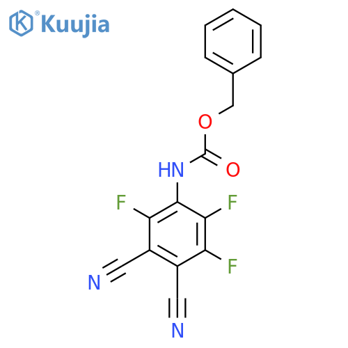 benzyl N-(3,4-dicyano-2,5,6-trifluorophenyl)carbamate structure