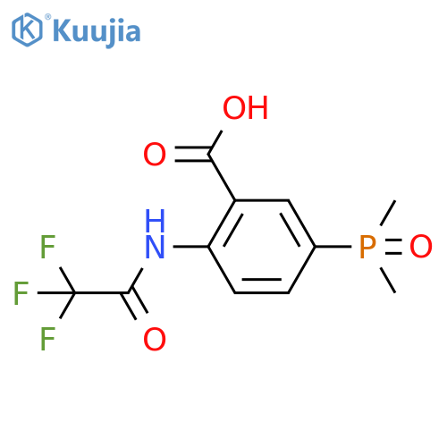 5-(Dimethylphosphoryl)-2-(2,2,2-trifluoroacetamido)benzoic acid structure