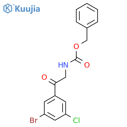 benzyl N-2-(3-bromo-5-chlorophenyl)-2-oxoethylcarbamate structure