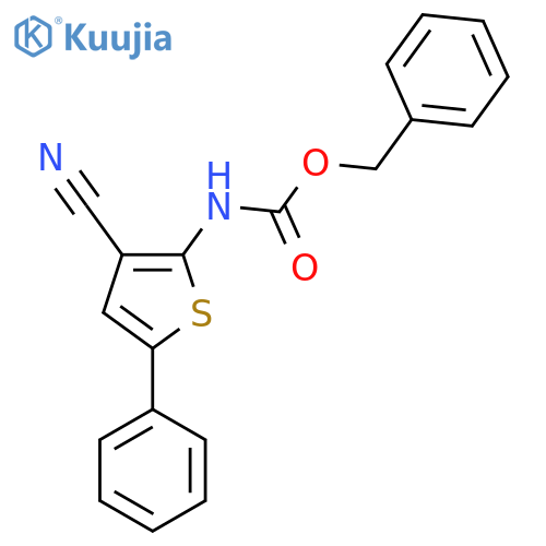 benzyl N-(3-cyano-5-phenylthiophen-2-yl)carbamate structure