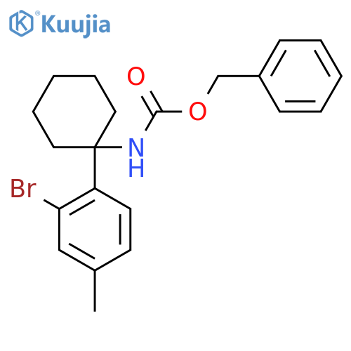 benzyl N-1-(2-bromo-4-methylphenyl)cyclohexylcarbamate structure