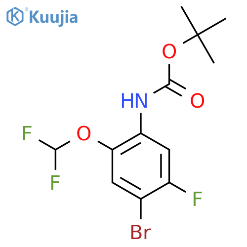 tert-butyl N-4-bromo-2-(difluoromethoxy)-5-fluorophenylcarbamate structure