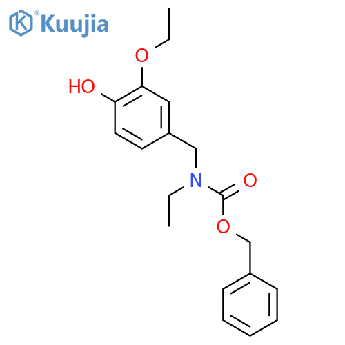 benzyl N-(3-ethoxy-4-hydroxyphenyl)methyl-N-ethylcarbamate structure
