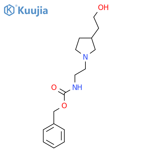 benzyl N-{2-3-(2-hydroxyethyl)pyrrolidin-1-ylethyl}carbamate structure