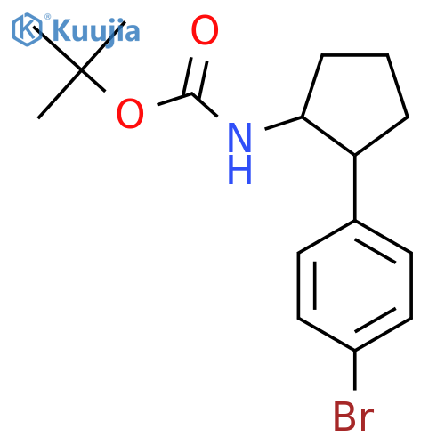 tert-butyl N-2-(4-bromophenyl)cyclopentylcarbamate structure