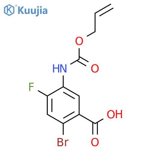 2-bromo-4-fluoro-5-{(prop-2-en-1-yloxy)carbonylamino}benzoic acid structure
