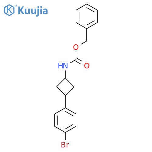 benzyl N-(1r,3r)-3-(4-bromophenyl)cyclobutylcarbamate structure