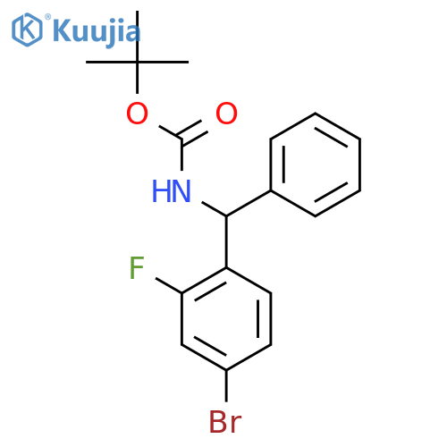 tert-butyl N-[(4-bromo-2-fluorophenyl)(phenyl)methyl]carbamate structure