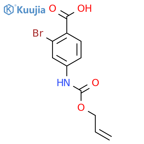 2-bromo-4-{(prop-2-en-1-yloxy)carbonylamino}benzoic acid structure