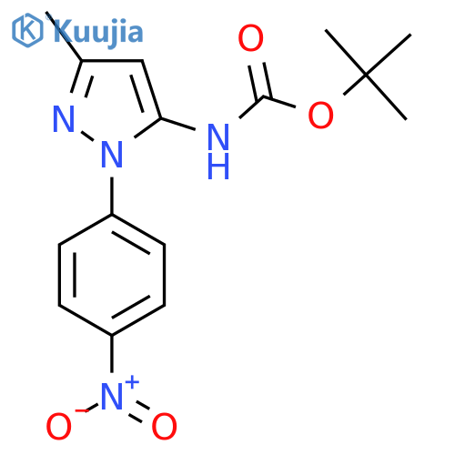 tert-butyl N-3-methyl-1-(4-nitrophenyl)-1H-pyrazol-5-ylcarbamate structure