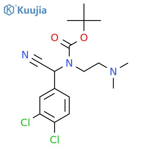 tert-butyl N-cyano(3,4-dichlorophenyl)methyl-N-2-(dimethylamino)ethylcarbamate structure