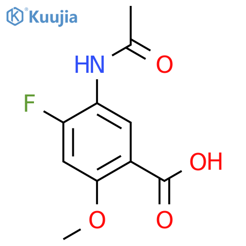 5-Acetamido-4-fluoro-2-methoxybenzoic acid structure
