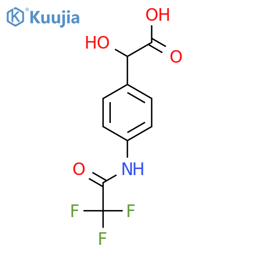 2-hydroxy-2-4-(2,2,2-trifluoroacetamido)phenylacetic acid structure