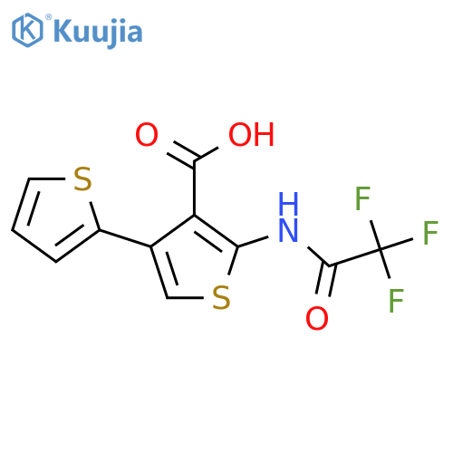 5'-(2,2,2-trifluoroacetamido)-2,3'-bithiophene-4'-carboxylic acid structure
