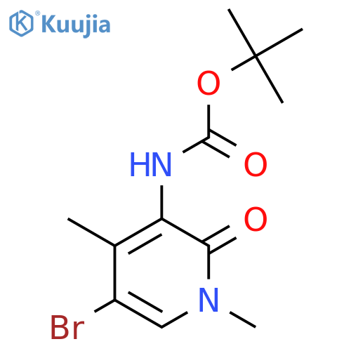 tert-butyl N-(5-bromo-1,4-dimethyl-2-oxo-1,2-dihydropyridin-3-yl)carbamate structure