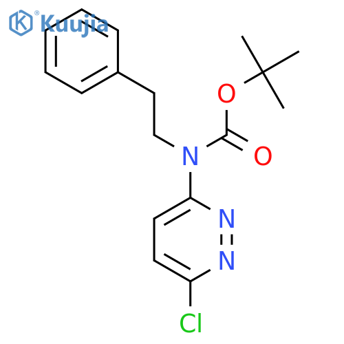 tert-butyl N-(6-chloropyridazin-3-yl)-N-(2-phenylethyl)carbamate structure