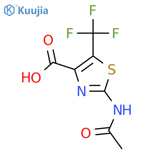 2-Acetamido-5-(trifluoromethyl)-1,3-thiazole-4-carboxylic acid structure