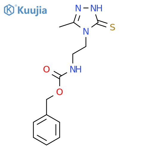 benzyl N-2-(3-methyl-5-sulfanyl-4H-1,2,4-triazol-4-yl)ethylcarbamate structure