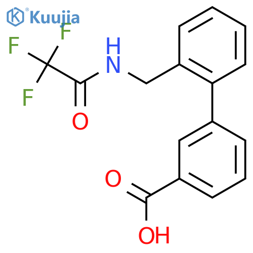 2'-(2,2,2-trifluoroacetamido)methyl-1,1'-biphenyl-3-carboxylic acid structure
