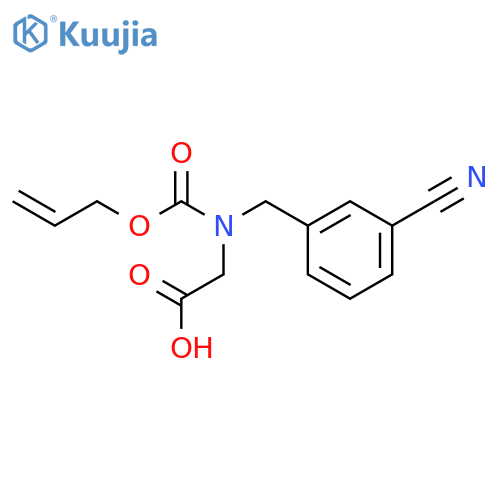 2-{[(3-Cyanophenyl)methyl][(prop-2-en-1-yloxy)carbonyl]amino}acetic acid structure
