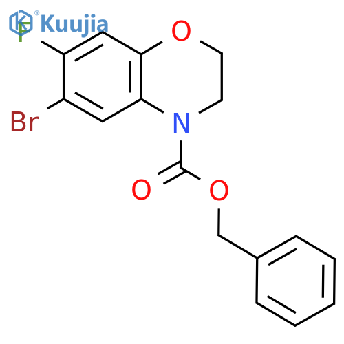 benzyl 6-bromo-7-fluoro-3,4-dihydro-2H-1,4-benzoxazine-4-carboxylate structure