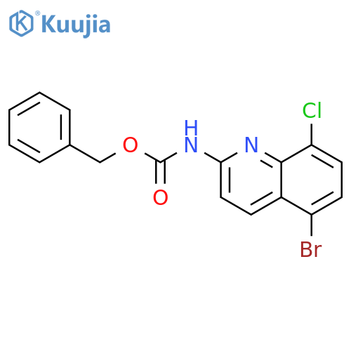 benzyl N-(5-bromo-8-chloroquinolin-2-yl)carbamate structure