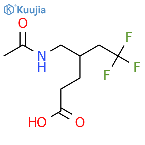 4-(Acetamidomethyl)-6,6,6-trifluorohexanoic acid structure