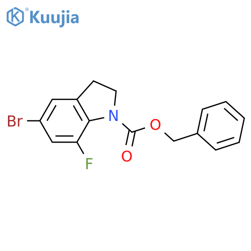 benzyl 5-bromo-7-fluoro-2,3-dihydro-1H-indole-1-carboxylate structure