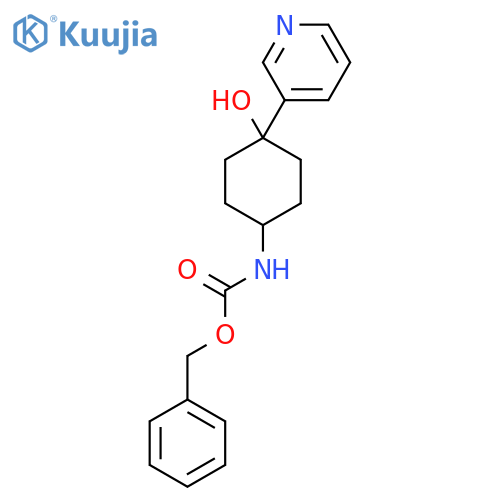 benzyl N-4-hydroxy-4-(pyridin-3-yl)cyclohexylcarbamate structure