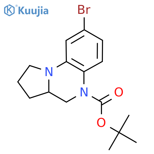 tert-butyl 8-bromo-1H,2H,3H,3aH,4H,5H-pyrrolo1,2-aquinoxaline-5-carboxylate structure