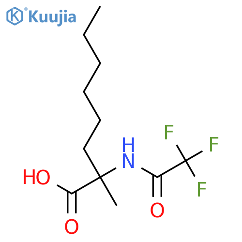 2-Methyl-2-(2,2,2-trifluoroacetamido)octanoic acid structure