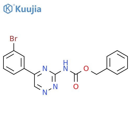 benzyl N-5-(3-bromophenyl)-1,2,4-triazin-3-ylcarbamate structure