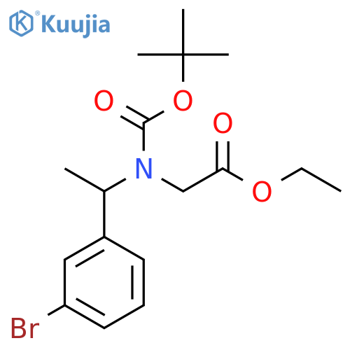 ethyl 2-{1-(3-bromophenyl)ethyl(tert-butoxy)carbonylamino}acetate structure