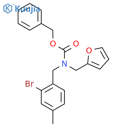 benzyl N-(2-bromo-4-methylphenyl)methyl-N-(furan-2-yl)methylcarbamate structure