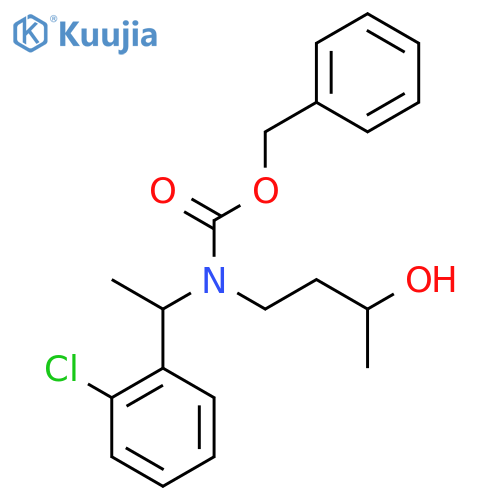 benzyl N-1-(2-chlorophenyl)ethyl-N-(3-hydroxybutyl)carbamate structure