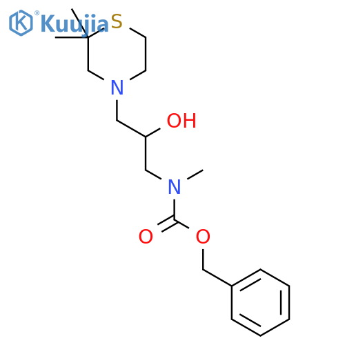 benzyl N-3-(2,2-dimethylthiomorpholin-4-yl)-2-hydroxypropyl-N-methylcarbamate structure