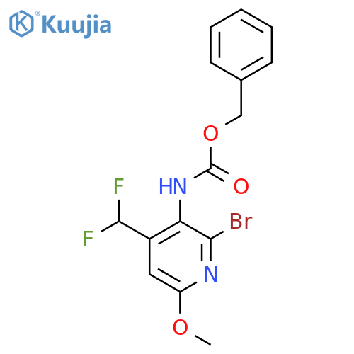 benzyl N-[2-bromo-4-(difluoromethyl)-6-methoxypyridin-3-yl]carbamate structure