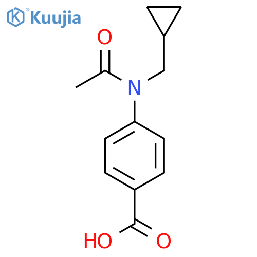 4-N-(cyclopropylmethyl)acetamidobenzoic acid structure