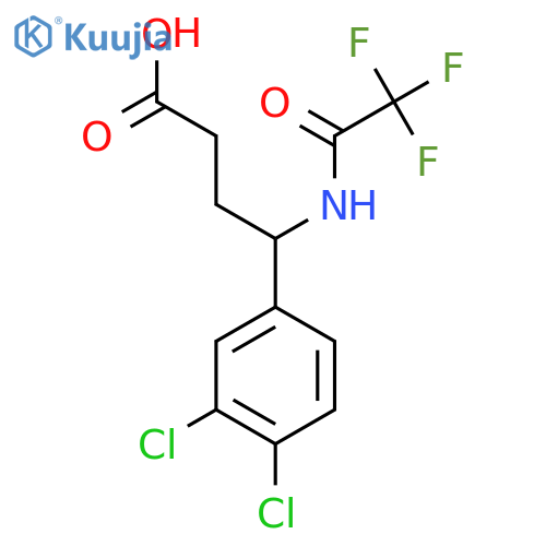 4-(3,4-Dichlorophenyl)-4-(2,2,2-trifluoroacetamido)butanoic acid structure