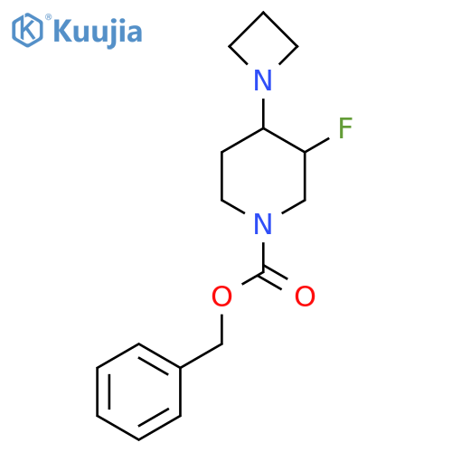 Benzyl 4-(azetidin-1-yl)-3-fluoropiperidine-1-carboxylate structure
