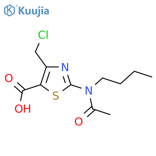 2-(N-butylacetamido)-4-(chloromethyl)-1,3-thiazole-5-carboxylic acid structure