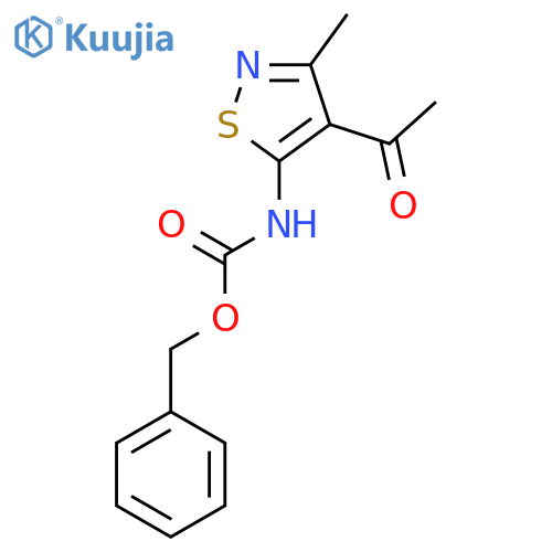 benzyl N-(4-acetyl-3-methyl-1,2-thiazol-5-yl)carbamate structure