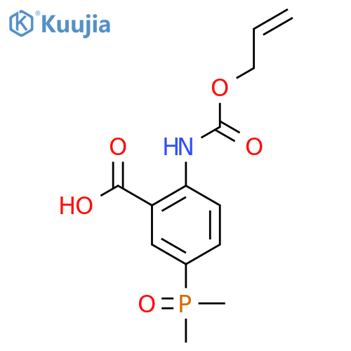 5-(Dimethylphosphoryl)-2-{[(prop-2-en-1-yloxy)carbonyl]amino}benzoic acid structure