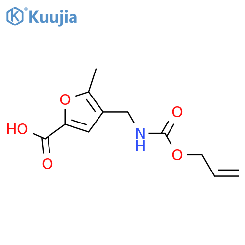 5-methyl-4-({(prop-2-en-1-yloxy)carbonylamino}methyl)furan-2-carboxylic acid structure
