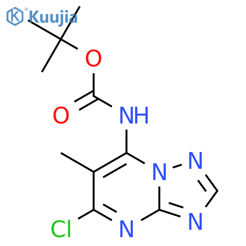 tert-butyl N-{5-chloro-6-methyl-1,2,4triazolo1,5-apyrimidin-7-yl}carbamate structure