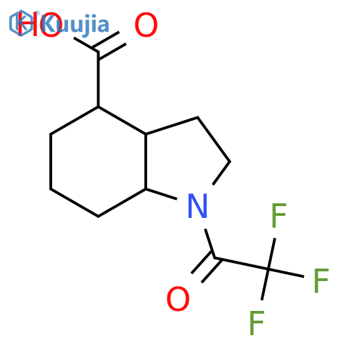 1-(trifluoroacetyl)-octahydro-1H-indole-4-carboxylic acid structure