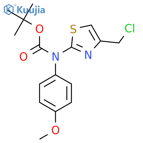 tert-butyl N-4-(chloromethyl)-1,3-thiazol-2-yl-N-(4-methoxyphenyl)carbamate structure